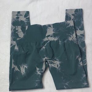 Othr Teal and Gray Abstract Leggings